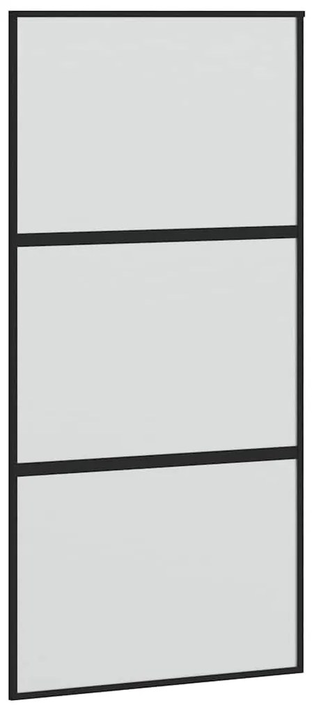 tolóajtó vasalatokkal 102,5x205 cm edzett üveg&amp;Alumínium