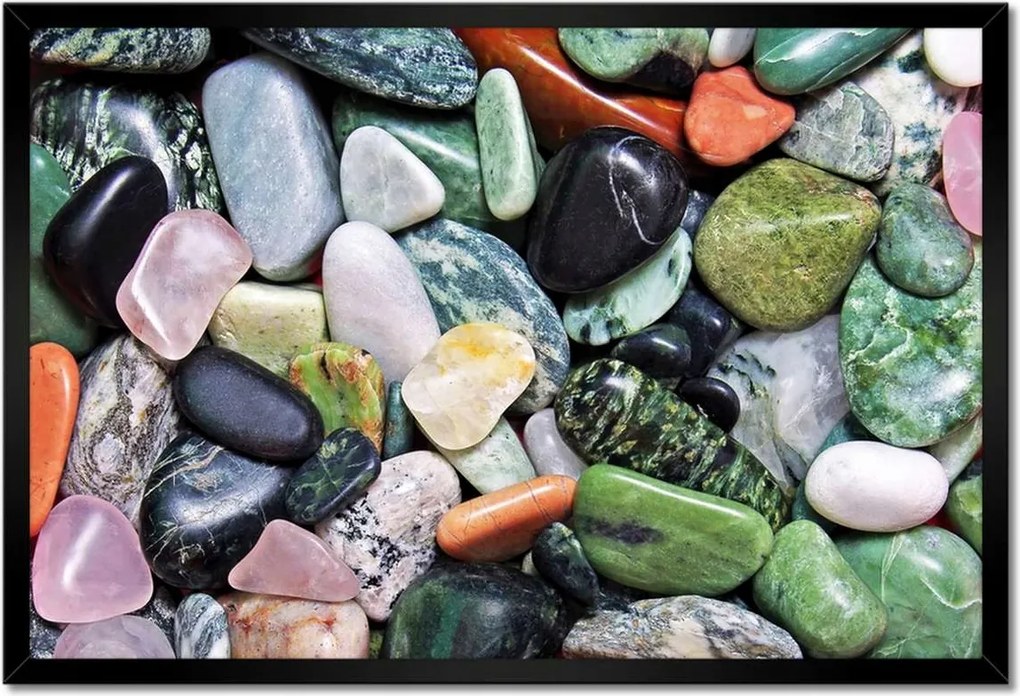 Poszterek keretben 60x40 Színes kövek
