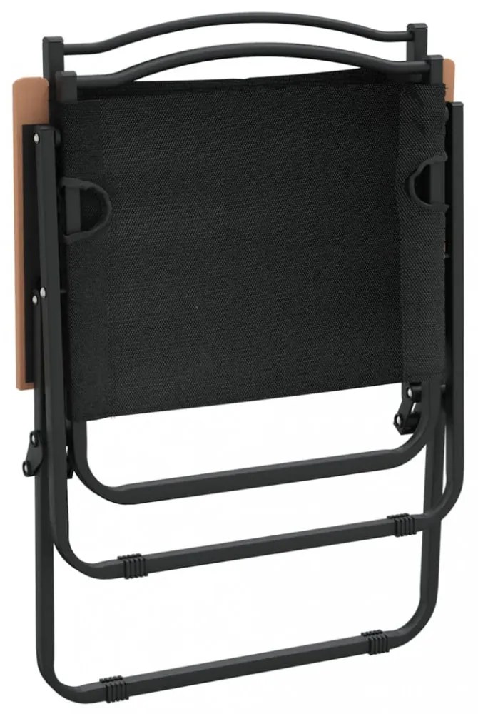 2 db fekete oxford szövet camping szék 54 x 55 x 78 cm