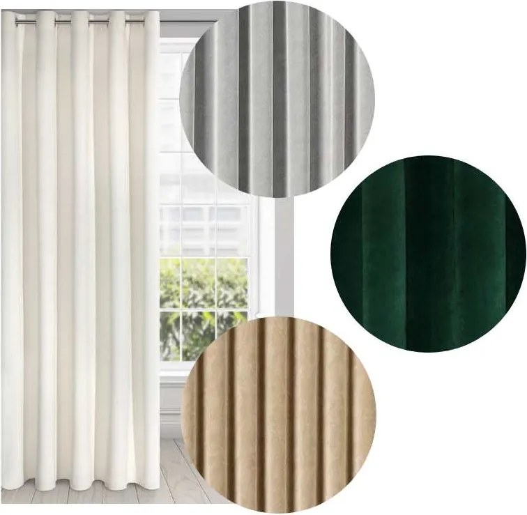 Függöny Sötétítő velúr függöny Méret 150 cm széles Színek