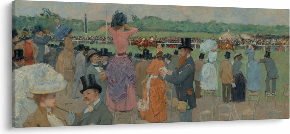 Kép - Jean-Louis Forain, The Races at Longchamp, reprodukciók (120x50 cm)