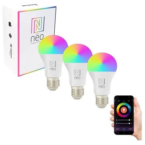 Immax Neo Immax NEO 07733C - KÉSZLET 3x LED RGB+CCT Dimmelhető izzó E27/11W/230V Wi-Fi Tuya IM0904