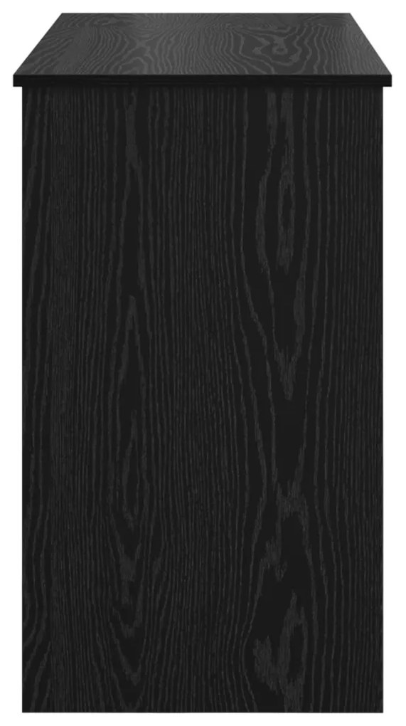 Öltöztető Asztal Tükörrel Fekete Tölgy 100x45x76 cm