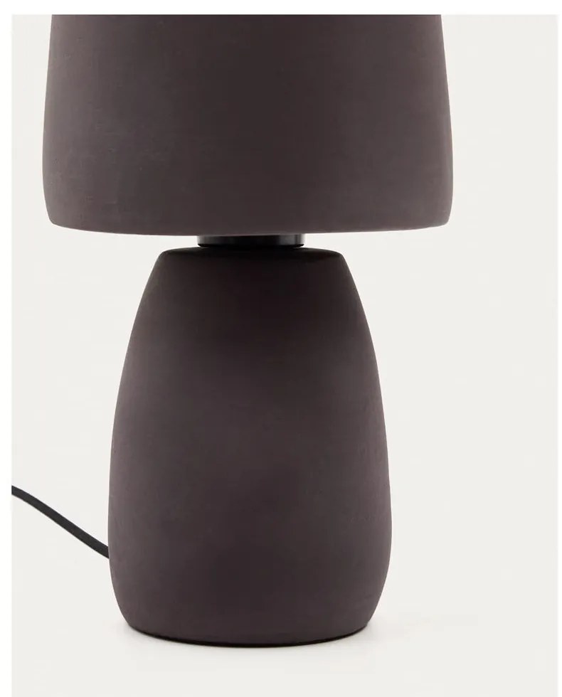 Sötétbarna asztali lámpa (magasság 30 cm) Tandy – Kave Home
