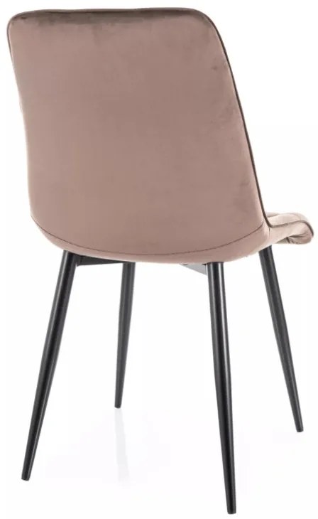 Chic étkezőszék bársony cappuccino