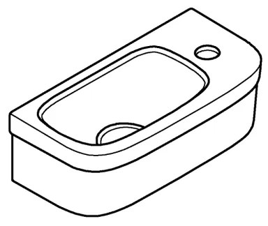 GROHE 39327000 - BAU CERAMIC mosdó 370 × 180 mm kerámia/fehér