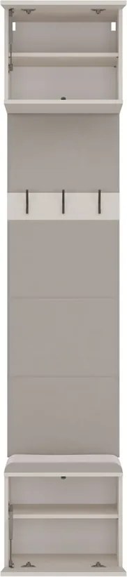 Aldabra HAGA 1W előszobafal, 50x238x35 cm, kasmír