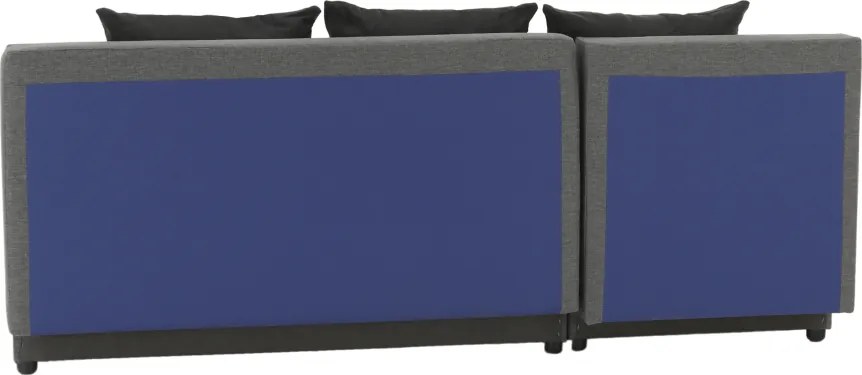 Sarokülőgarnitúra, szürke/fekete, balos, MEXX