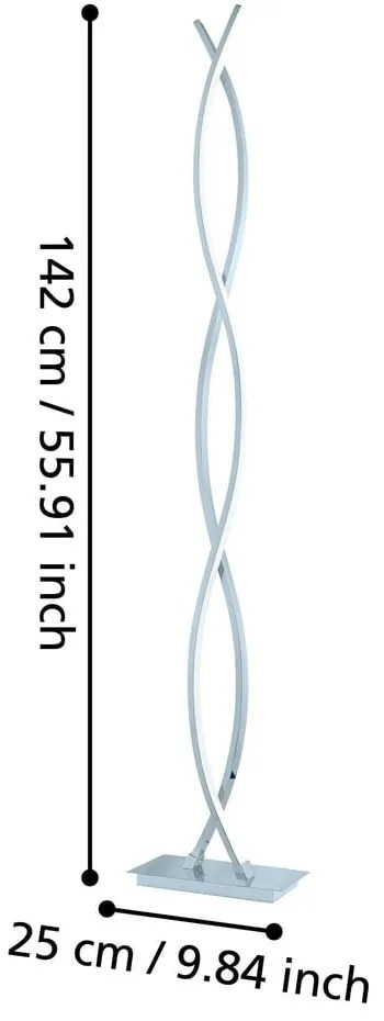 Ezüstszínű LED állólámpa (magasság 142 cm) LASANA 2 – EGLO