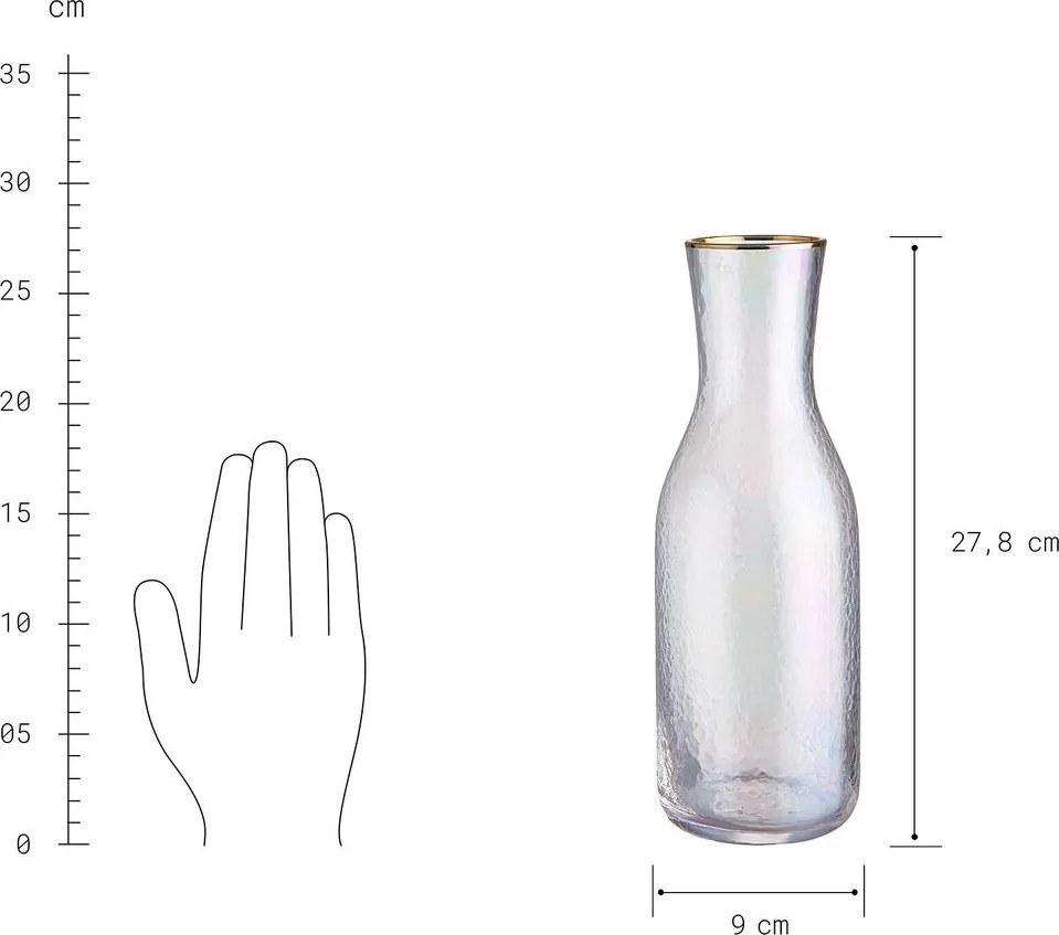 SMERALDA kancsó arany szegéllyel 1200ml