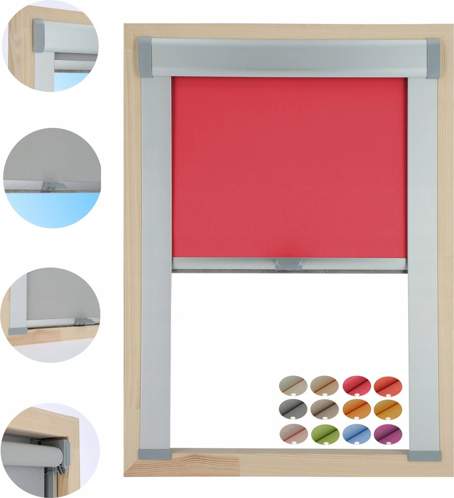 Tetőtéri redőny ablakra félsötétítő 78x98 cm Classic Sh szövet