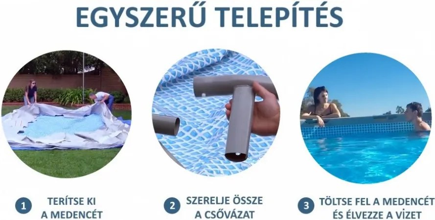 INTEX MetalPrism Set négyszögletű fémvázas medence 300 x 175 x 80 cm (26784)