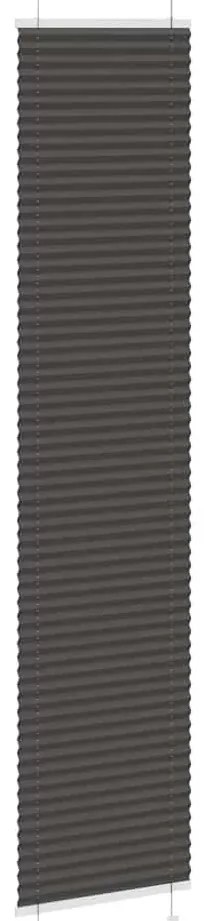 pliszírozott redőny fekete 50x200 cm szövetszélesség 49,4 cm