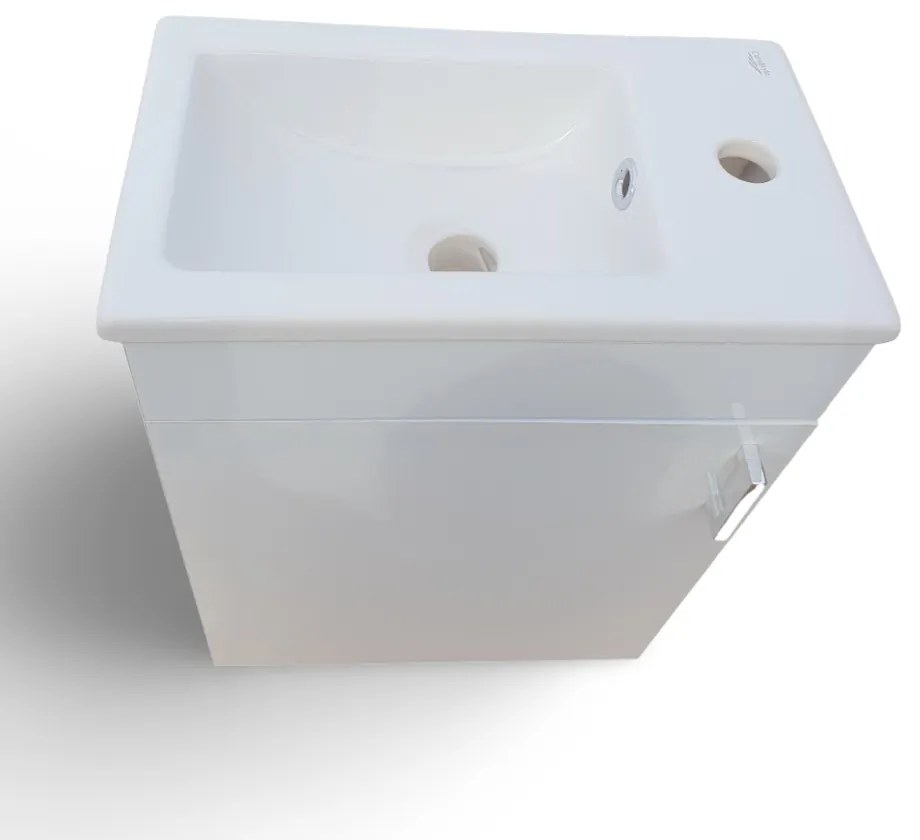 Viva STYLE NIKA - fali függesztett - fürdőszobabútor ALVIT 1131 porcelán mosdóval 42 x 24 cm