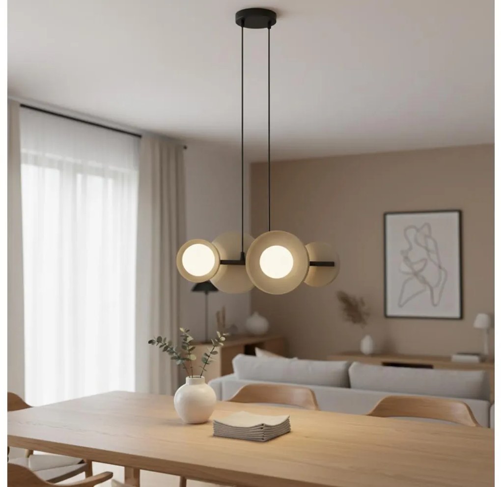 Kábelre függesztett csillár MODEL 4xG9/8W/230V bézs