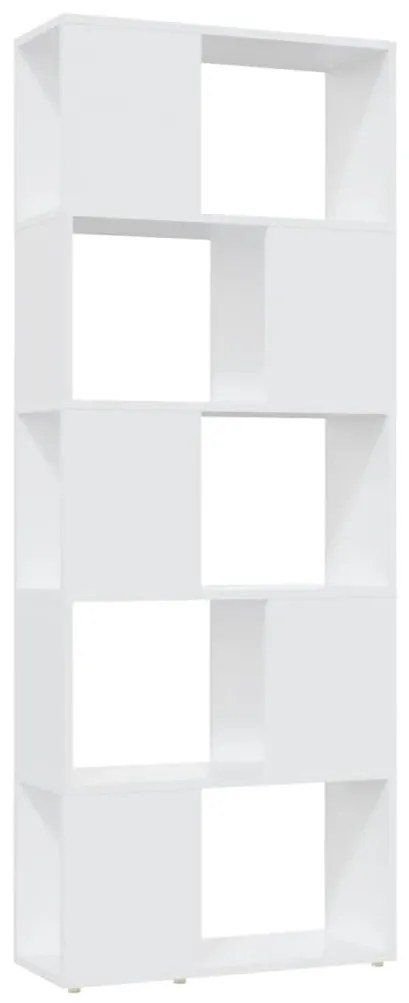 fehér szerelt fa térelválasztó könyvszekrény 60 x 24 x 155 cm
