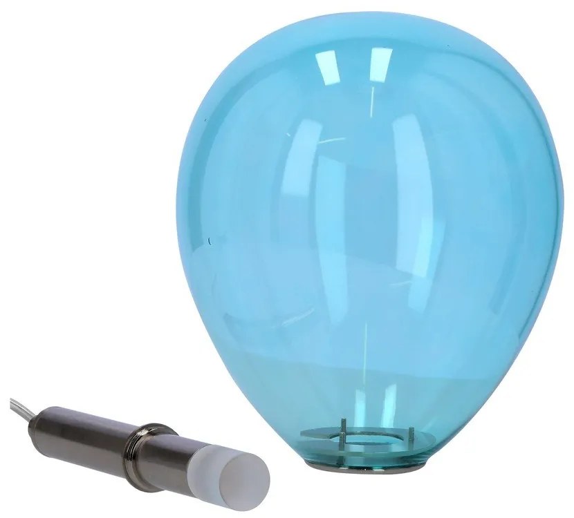 Kék LED függőlámpa üveg búrával Lukka – Candellux Lighting