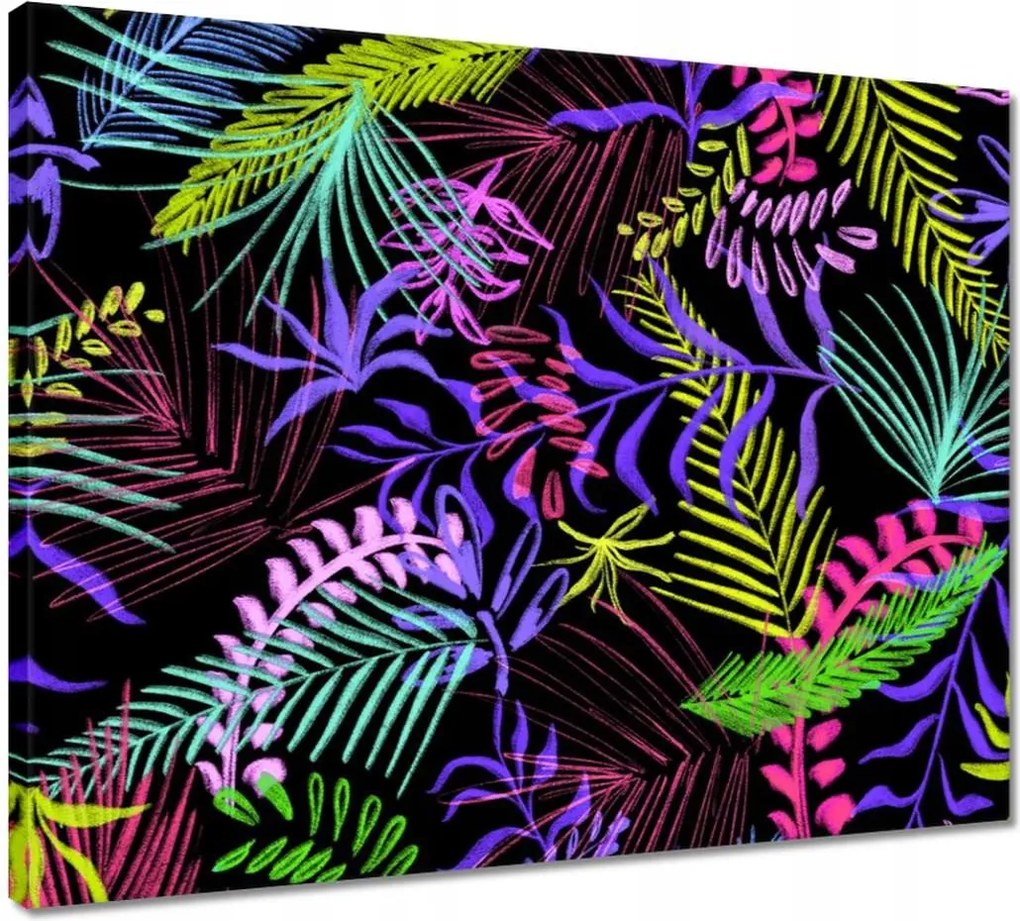 Vászonkép 50x40 Színes kompozíció Levél