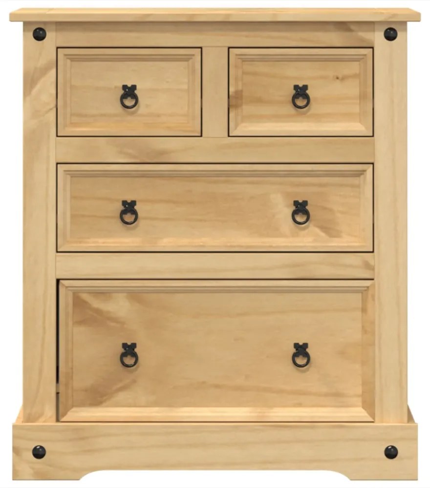 Corona tömör fenyőfa komód 80x43x91 cm