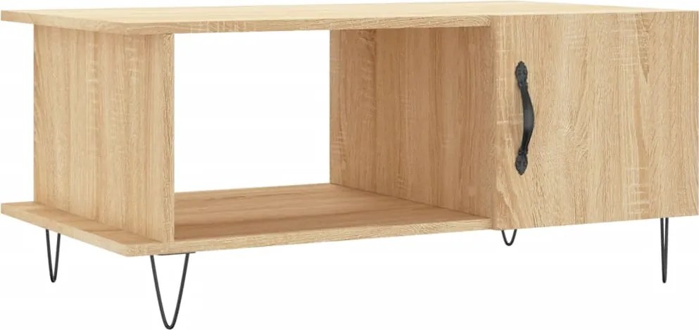vidaXL sonoma tölgy színű szerelt fa dohányzóasztal 90 x 50 x 40 cm