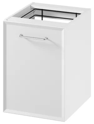 Cersanit S1022-011 - Falra szerelhető fürdőszobai szekrény szennyeskosárral MILLE 40x45 cm fehér