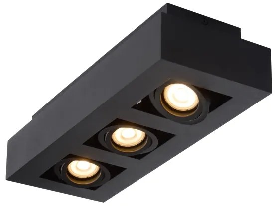 Lucide 09119/16/30 - XIRAX LED spotlámpa 3xGU10/5W/230V fekete