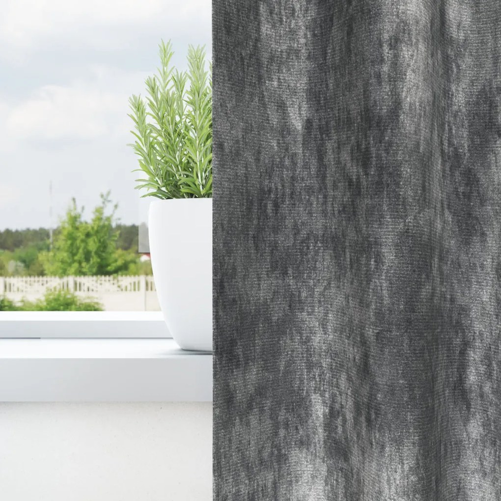 Vellvet Függönyök 2 db Gombokkal Szürke 225x140 cm