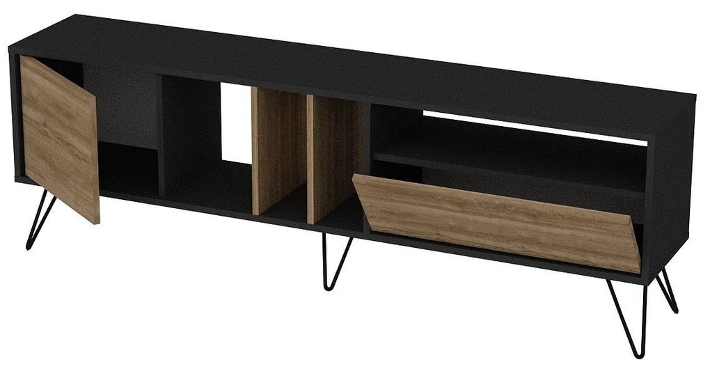 TV szekrény Mistico (180) - Walnut, Black