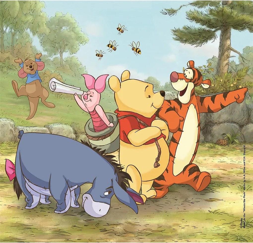 Disney Micimackó Honey Tree 3x48 db-os puzzle Clementoni
