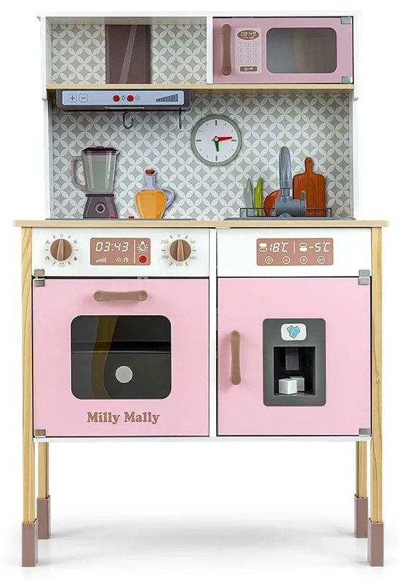 Milly Mally Bjorn Rózsaszín Fa Játékkonyha Gyerekeknek