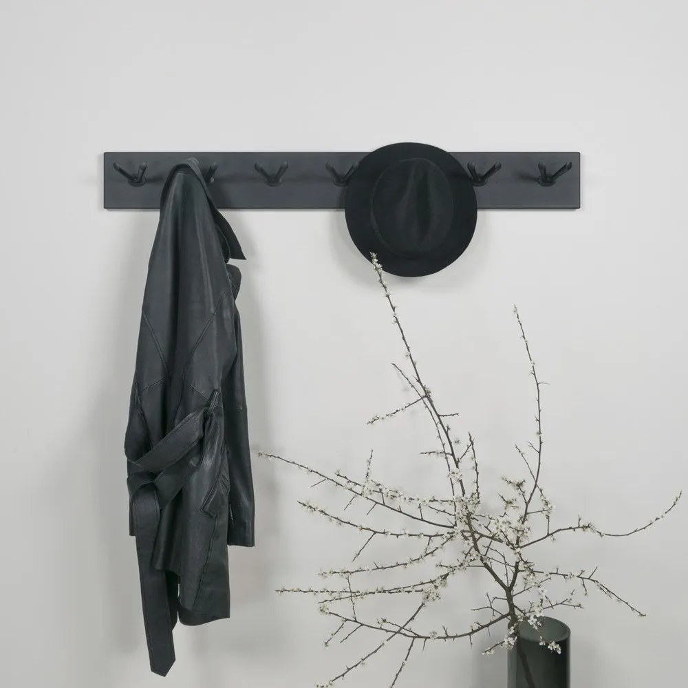 Fekete fém fali fogas 104,5 cm Pull – Spinder Design