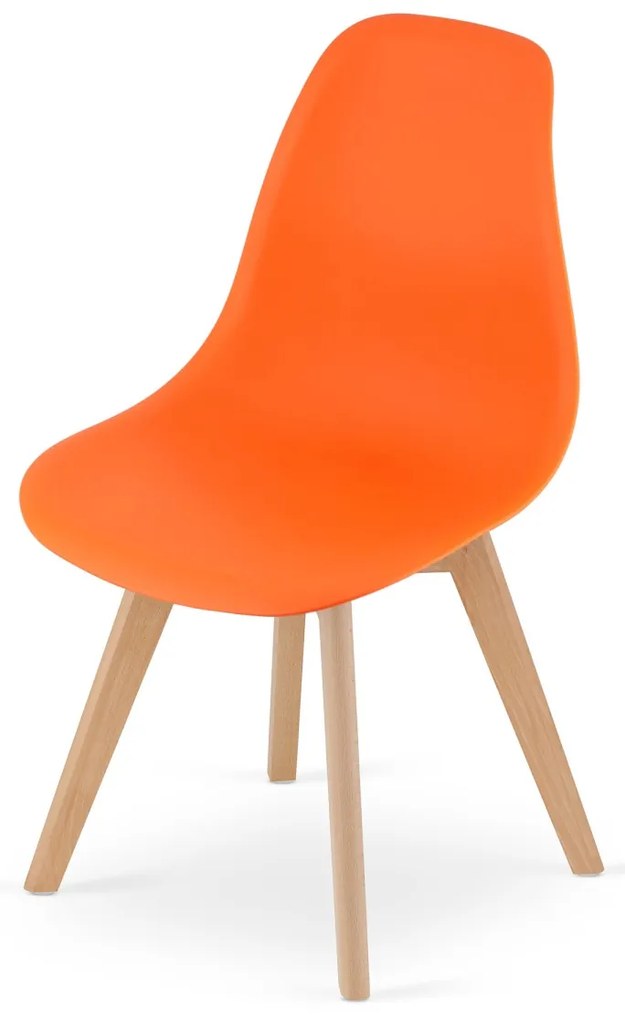 Narancssárga KITO szék bükkfa lábakkal