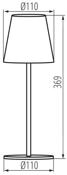 Kanlux 36323 - LED Dimmelhető asztali lámpa INITA LED/1,2W/1800 mAh IP54 sárga