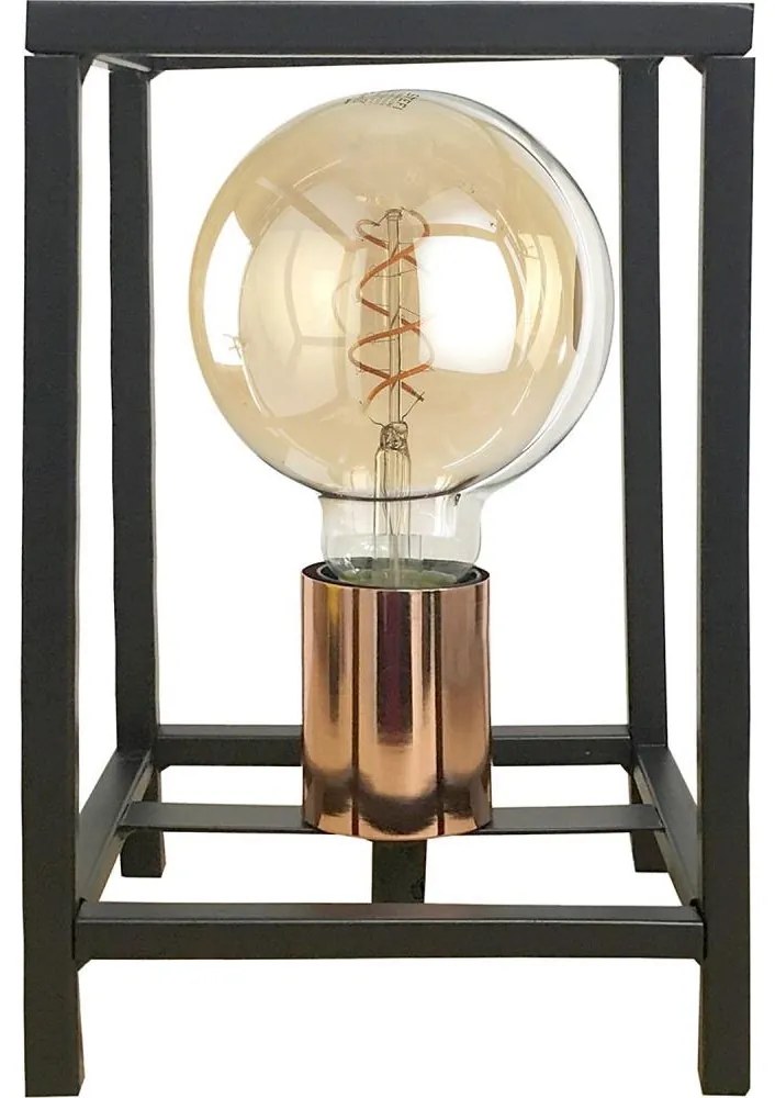 ONLI - Asztali lámpa FLOKI 1xE27/15W/230V 20 cm fekete/réz