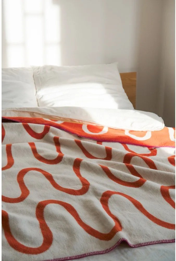 Narancssárga takaró 150x200 cm Swirl – noo.ma