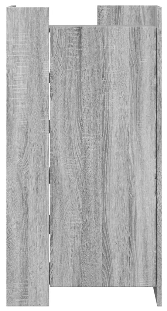 szürke sonoma színű szerelt fa cipőszekrény 52 x 37,5 x 100 cm