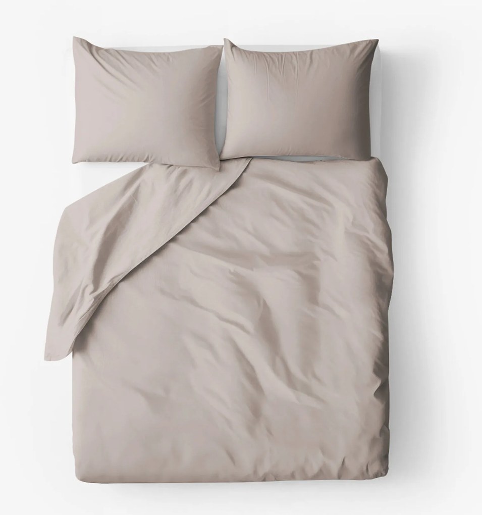 Goldea pamut ágyneműhuzat garnitúra - szürkésbarna 200 x 200 és 2db 70 x 90 cm