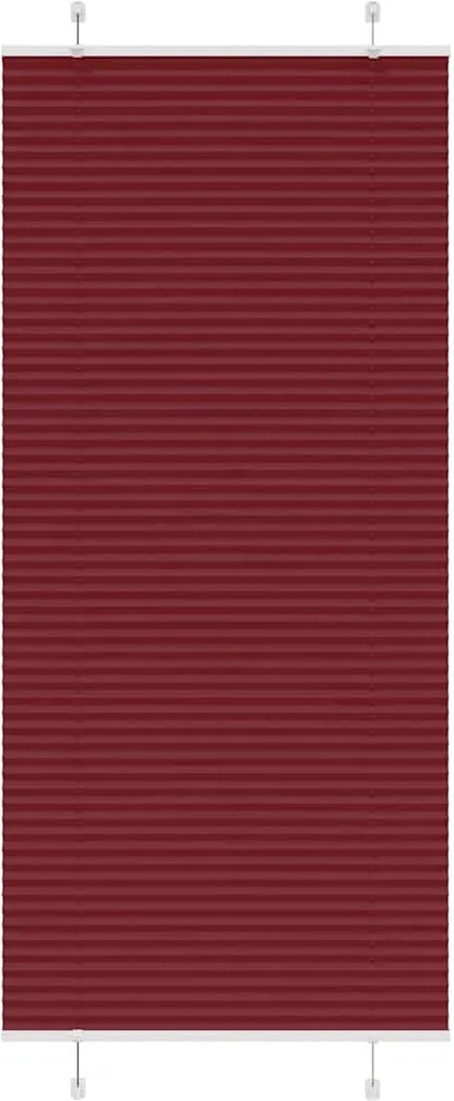 vidaXL pliszírozott redőny Bordeaux piros 95x200 cm Szövetszélesség