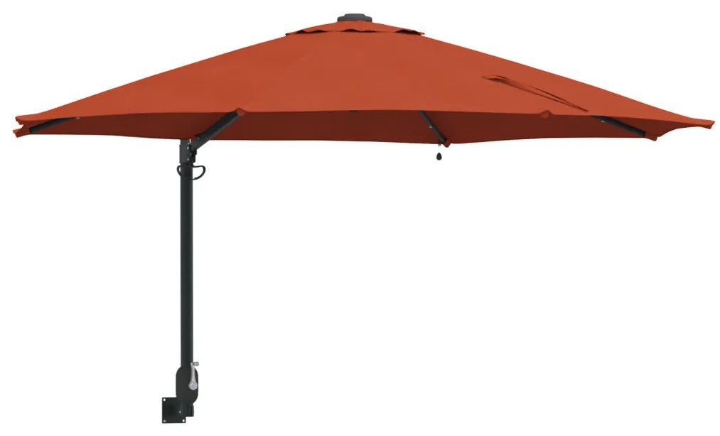 Falra Szerelhető Kert Napernyő LED-del Terrakotta 248 cm