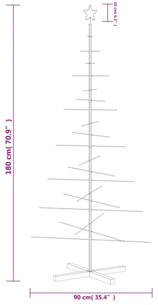 fekete fém karácsonyfa alap dekorációhoz 180 cm