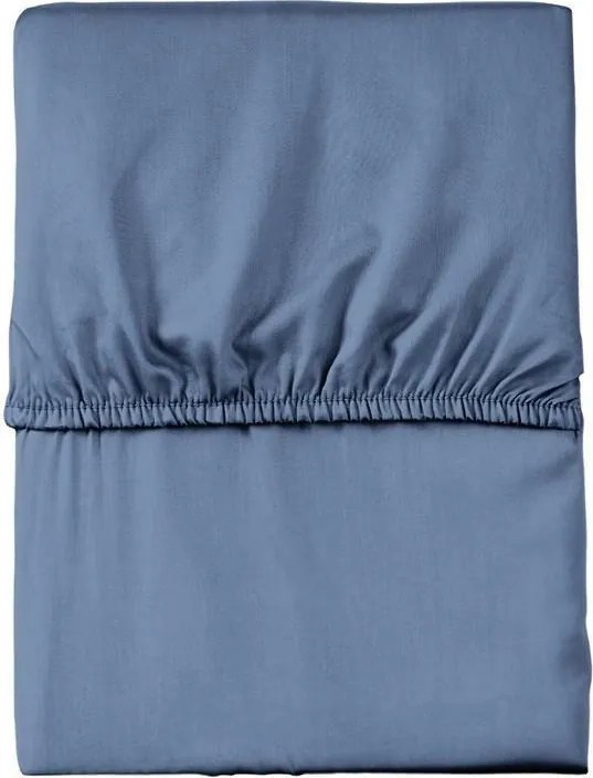 Mikroszatén lepedő 220x200 kék egyszínű, gumis Poly