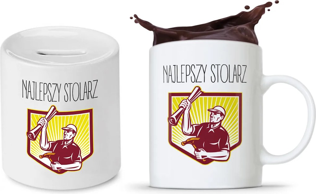 Asztalos Készlet Ajándék Bögre Persely fényképes nyomtatással