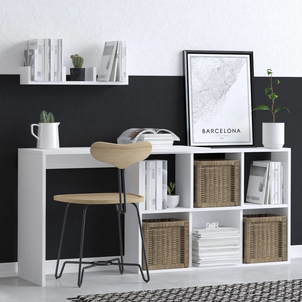 PC asztal Jumbo (fehér + tölgy). 1073389