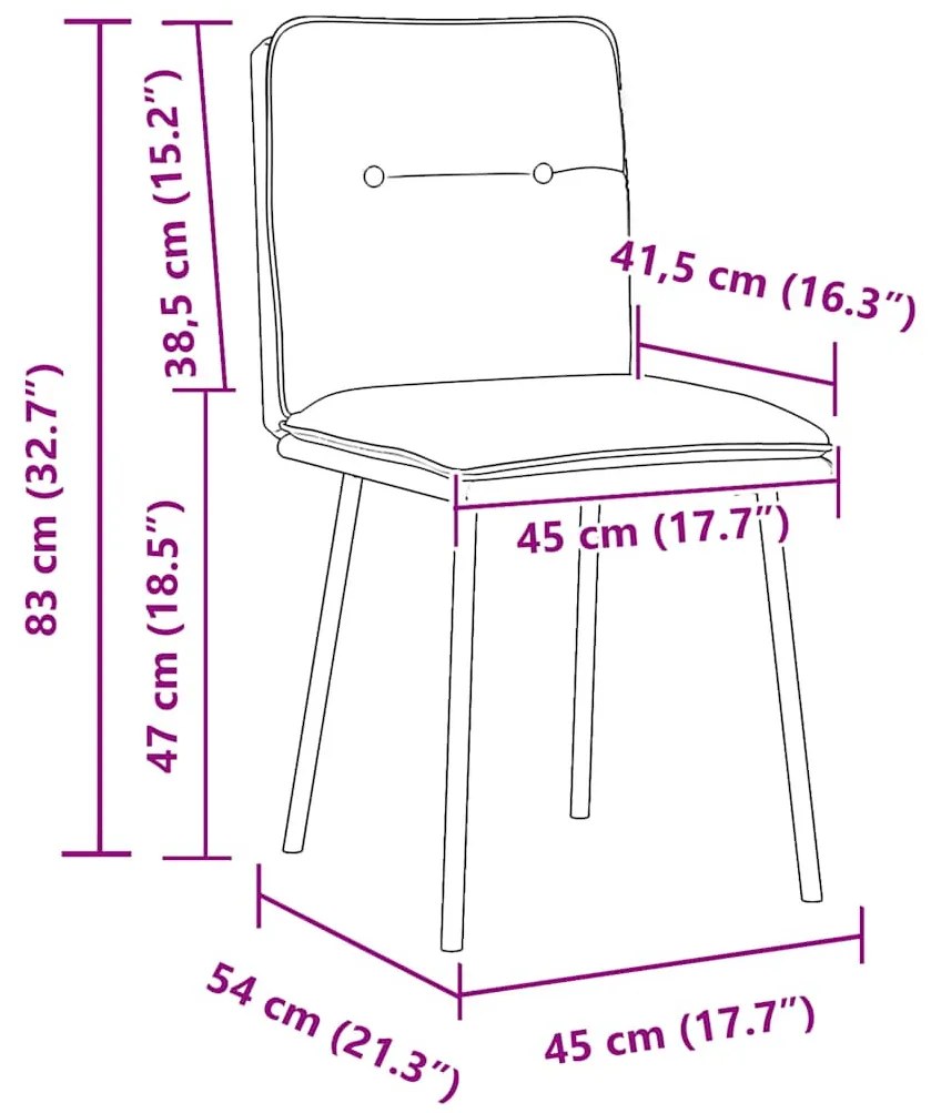 6 db sárga bársony étkezőszék