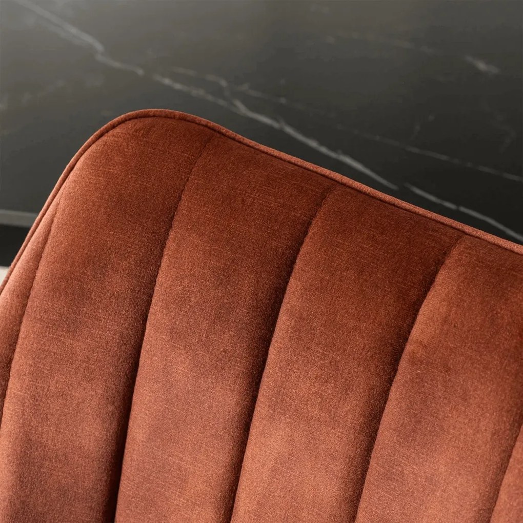 Rozsdabarna Bársony Forgószék MUMBAI