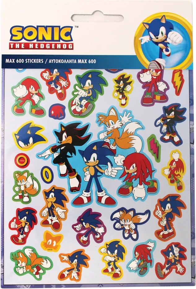 Sonic a sündisznó Squad 600 darabos matrica szett