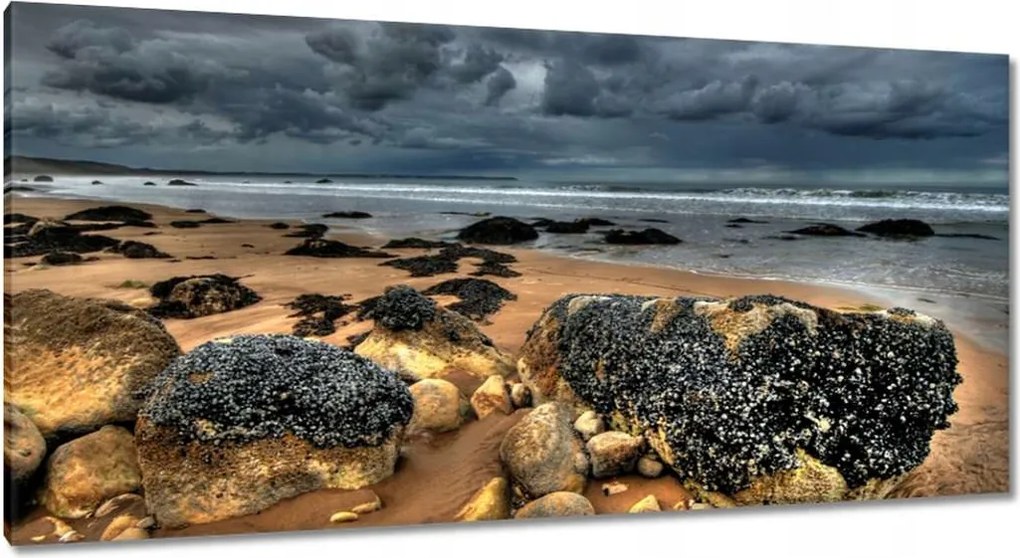 Vászonkép 115x55 Kő tengerpart Tenger