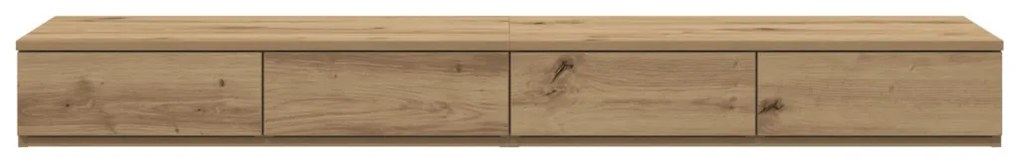 Ágyfiókok fiókkal kézműves tölgy 135 x 36.5 x 16.5 cm Faanyag