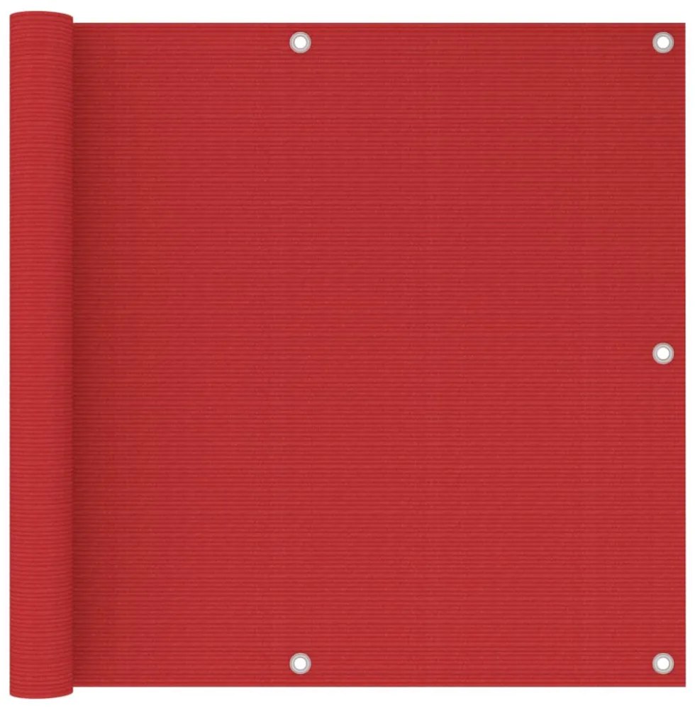 piros HDPE erkélytakaró 90 x 300 cm