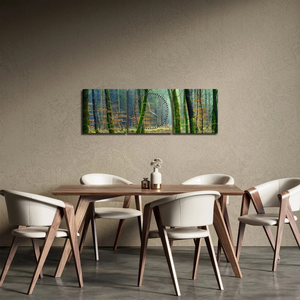 Az erdő képe (órával) (90x30 cm)